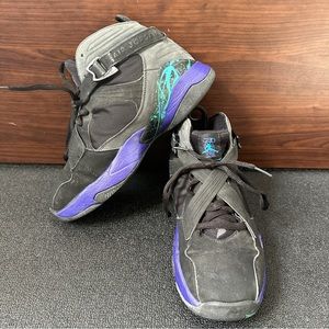Jordan 8 Aqua Men’s Shoes Size 9.5 Black Purple